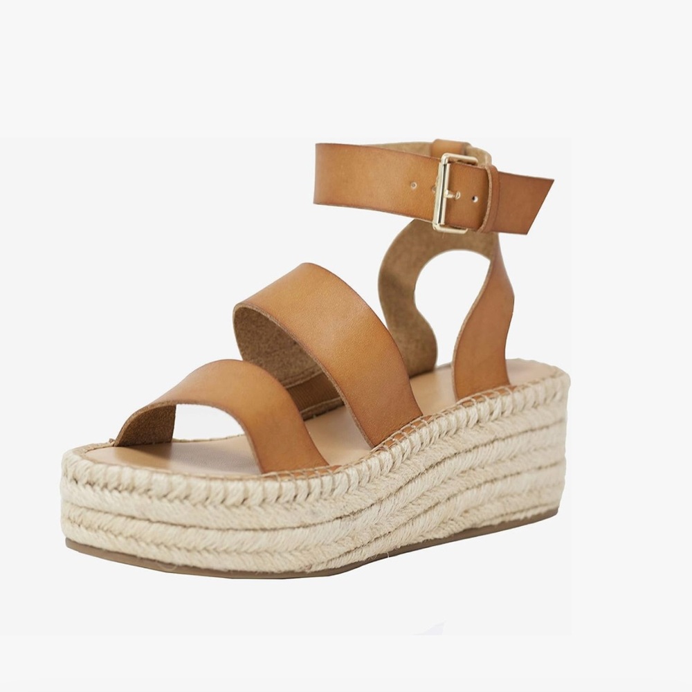 The Drop Tan Espadrille Wedges